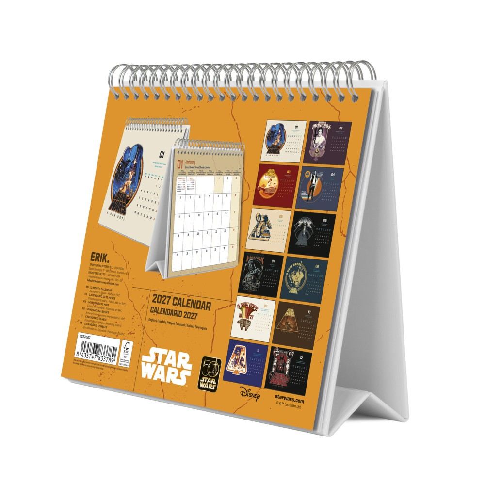 Grupo Erik Disney Star Wars - 2027 Desk calendar - Multicolours